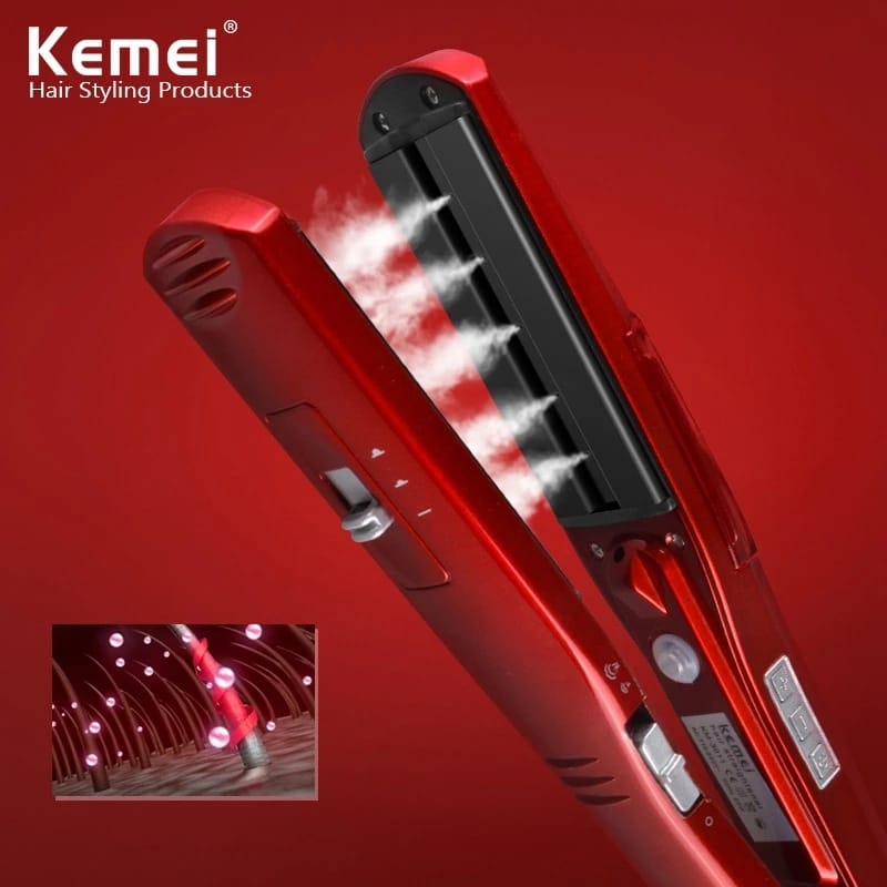 KEMEI KM3011 Steam Hair Straightener - Image 3