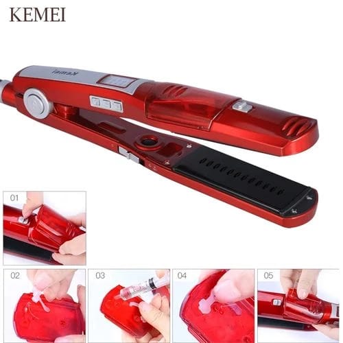 KEMEI KM3011 Steam Hair Straightener - Image 2