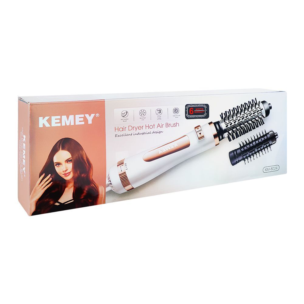 Kemey Hair Dryer Hot Air Brush, KM-8024 - Image 4