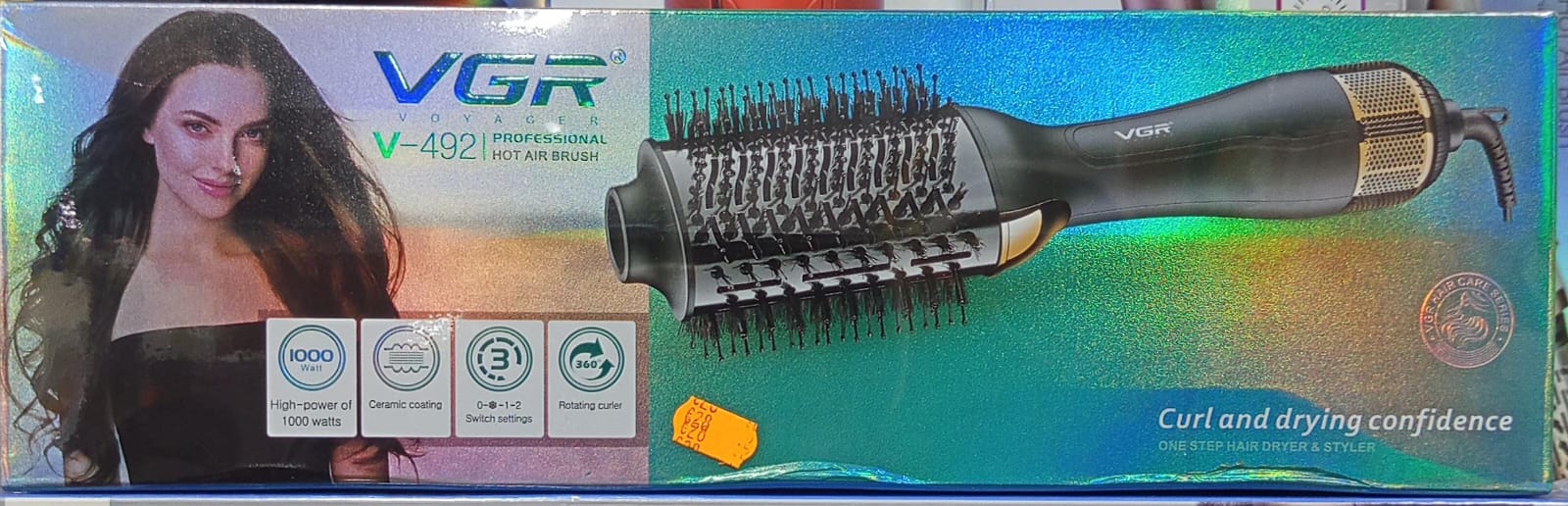 VGR V-492 Professional Hot Air Brush with DC Motor - Image 2