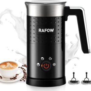 RAFOW Milk Frother Electric 4 in 1 - Automatic Milk Frothers 300ml Large Capacity