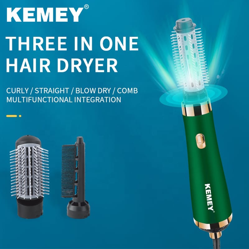 KEMEY KM-8015 New 3 in 1 Hair Dryer Comb - Image 4