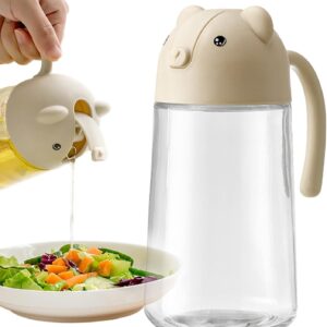 Auto Flipp Oil Bottle, Non Slip Cooking Oil Dispenser