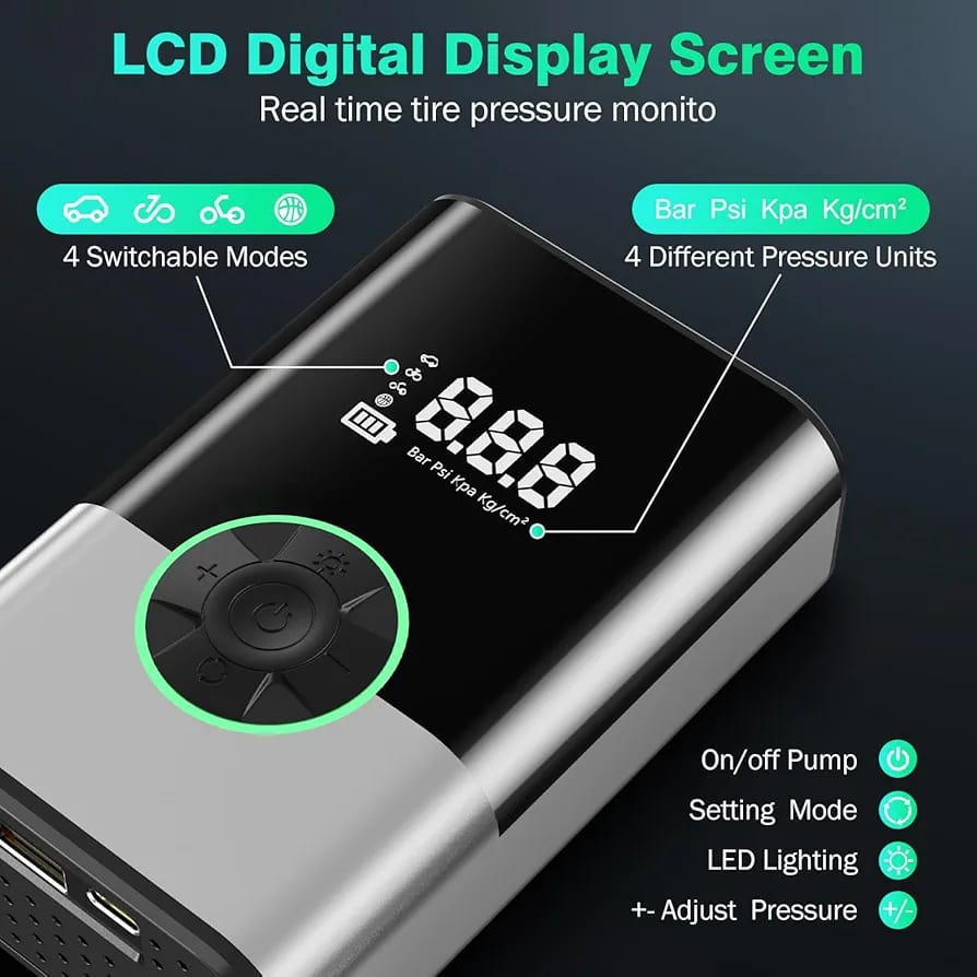 Brand Name - Kialloy Tyre Inflator Air Compressor - Image 3