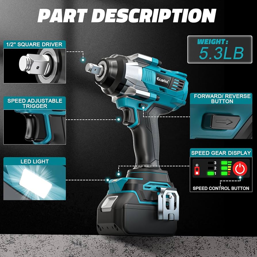 3/8" Cordless Impact Wrench - Image 4