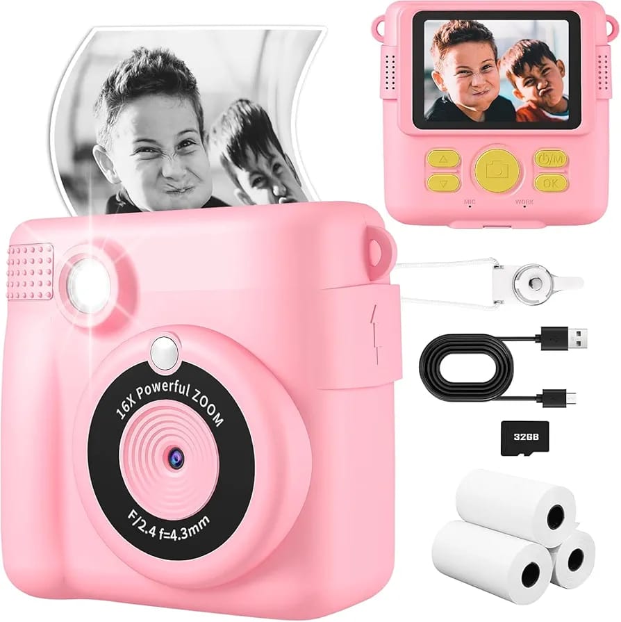 Children's instant print digital camera set