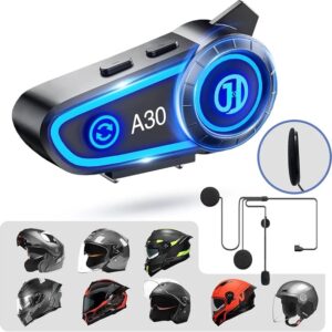 A30 Motorcycle Helmet Headset, Wireless 5.3 Bluetooth