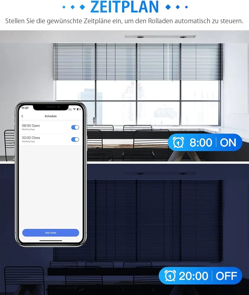 Smart Roller Shutter Switch, WiFi Shutter Timer - Image 3