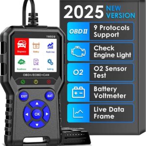 YM509 OBDII/EOBD+CAN Automotive Diagnostic Scanner and Battery Tester.