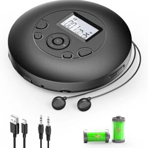 DESOBRY Portable CD Player, 7 Hour Battery Playtime