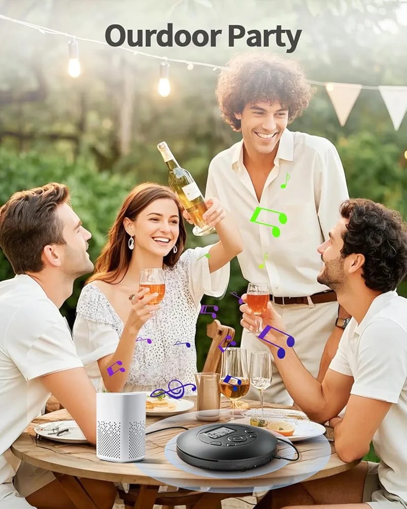 DESOBRY Portable CD Player, 7 Hour Battery Playtime - Image 8