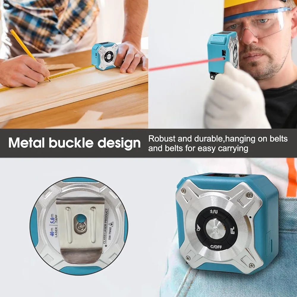 130ft/40m Laser Distance Laser Measurement Tool Scales with Large LCD Displa - Image 8