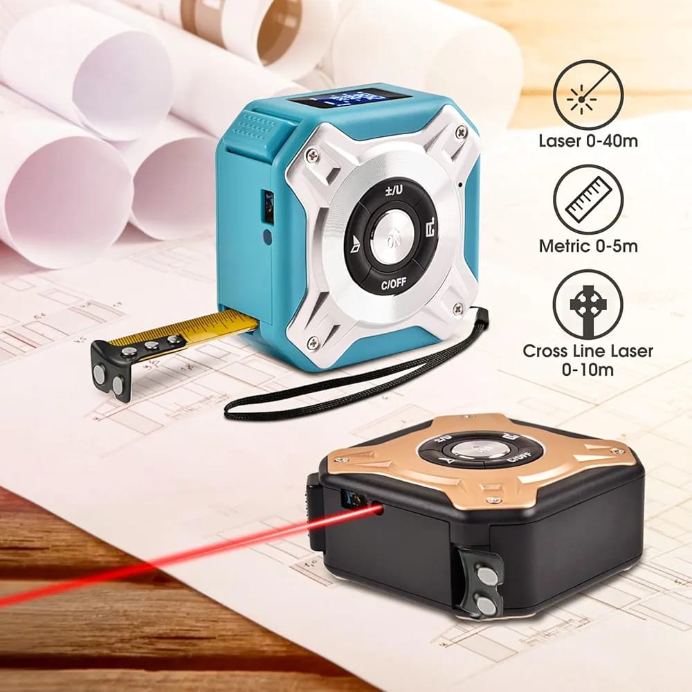 130ft/40m Laser Distance Laser Measurement Tool Scales with Large LCD Displa - Image 5