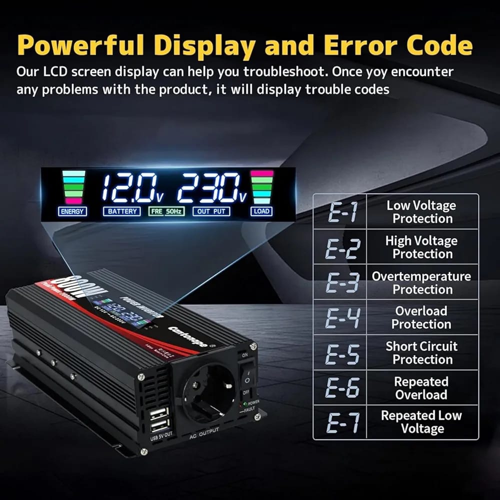 Cantonape 800W Car Power Inverter (Model F-800A) - Image 7