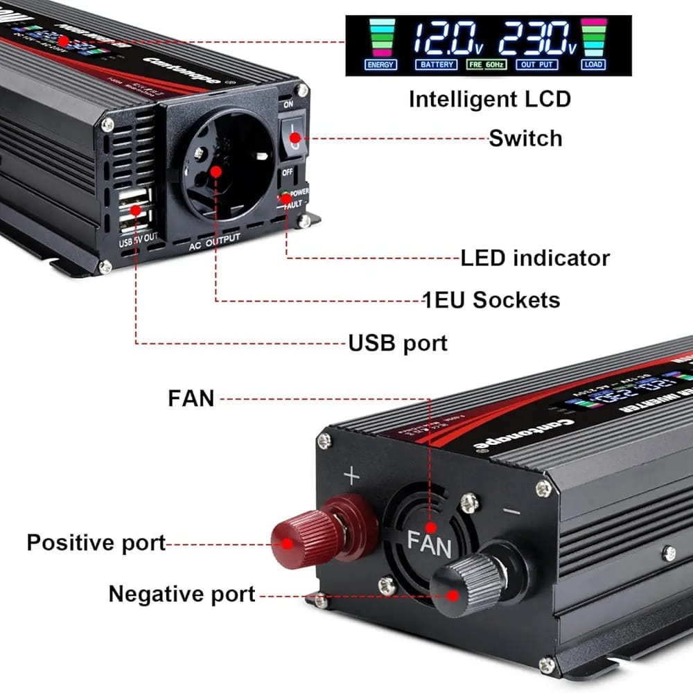 Cantonape 800W Car Power Inverter (Model F-800A) - Image 4