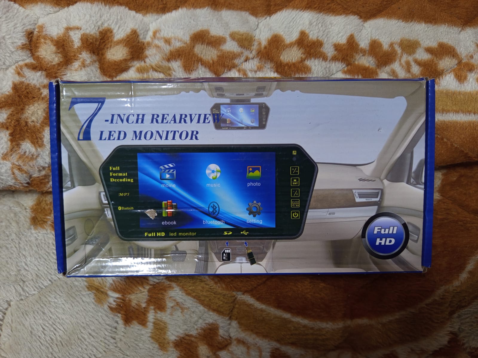 7 Inch Rhombus MP5 RVM Rear View Mirror Monitor with BT - Image 2