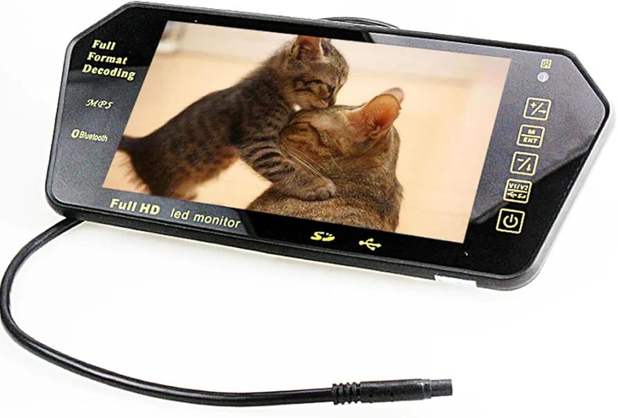 7 Inch Rhombus MP5 RVM Rear View Mirror Monitor with BT - Image 4