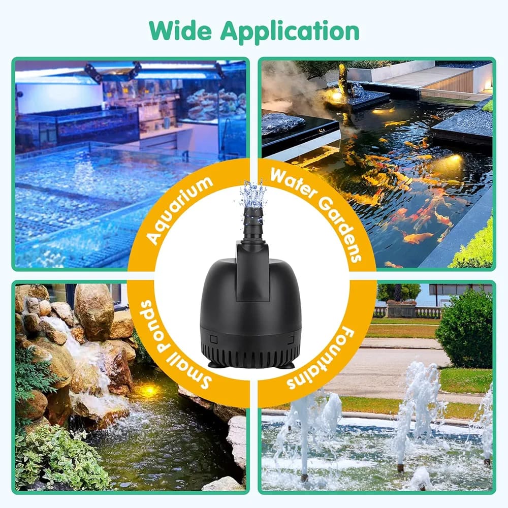 hygger Water Pump for Water Feature,3500L/H Submersible Water Pump for Fountain Pond Hydroponic Statuary Waterfall - Image 7
