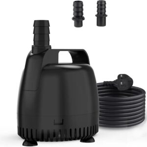 hygger Water Pump for Water Feature,3500L/H Submersible Water Pump for Fountain Pond Hydroponic Statuary Waterfall