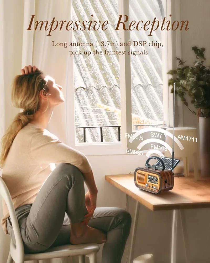 PRUNUS J-150 Portable Radio AM FM SW Bluetooth Speaker - Image 6