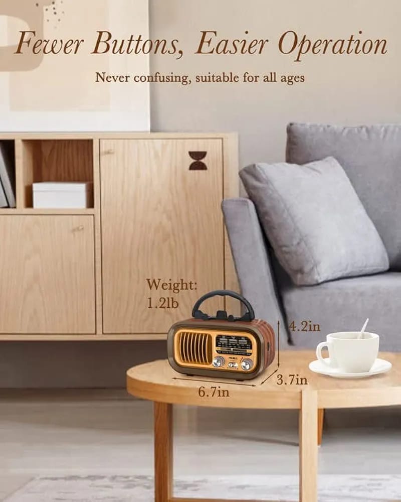 PRUNUS J-150 Portable Radio AM FM SW Bluetooth Speaker - Image 4