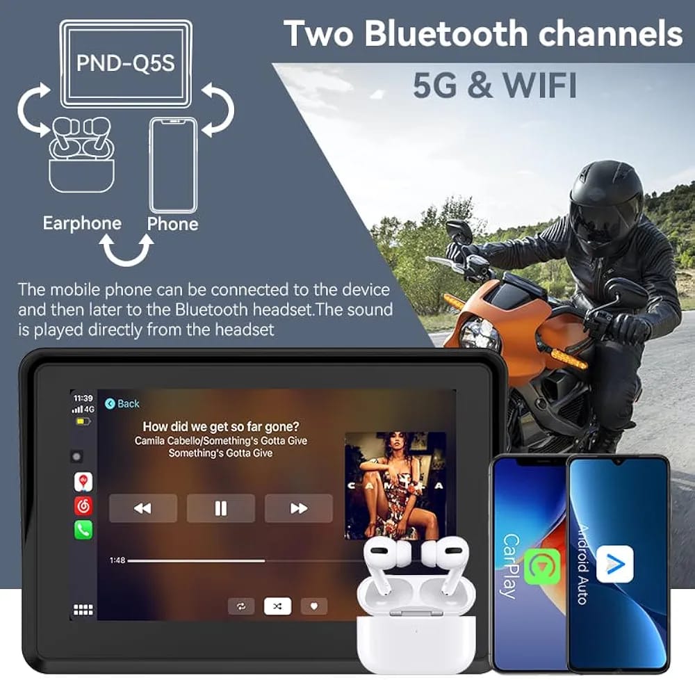 5 Inch Motorcycle Carplay Navigation For Motorbike - Image 7