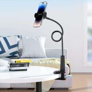 TRYONE Gooseneck Phone Holder Stand ANJ-18 Bed Des Mount for 4-7 inch Smartphone