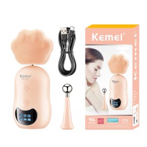 KEMEI Professional Electric Facial Cleansing Brush Km-293 Cleaning Massage 2 In 1 Facial Cleaner Face Clean Brush Rechargeable