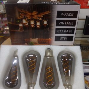 4 Pack Vintage LIght Bulb Set ST64 E27 Base 1000 Lumens 8W 2700K Edison