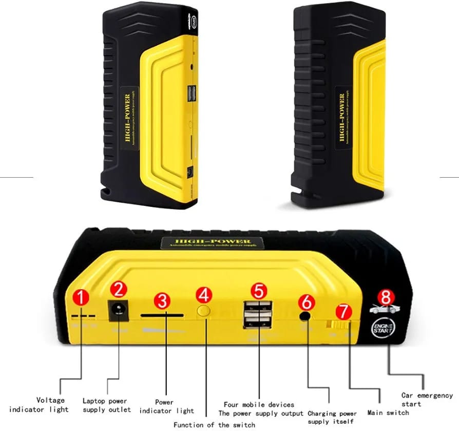 Multi-Function 12V Car Jump Starter, 16800mAh Starting Power Security Leader - Image 8
