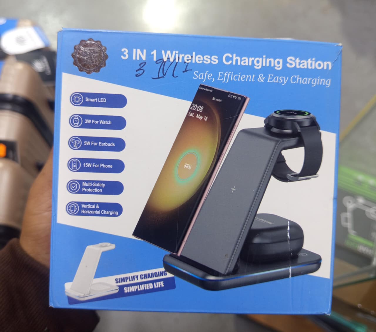 JoyGeek Charging Station for Samsung, 3 in 1 Induction Charger - Image 2