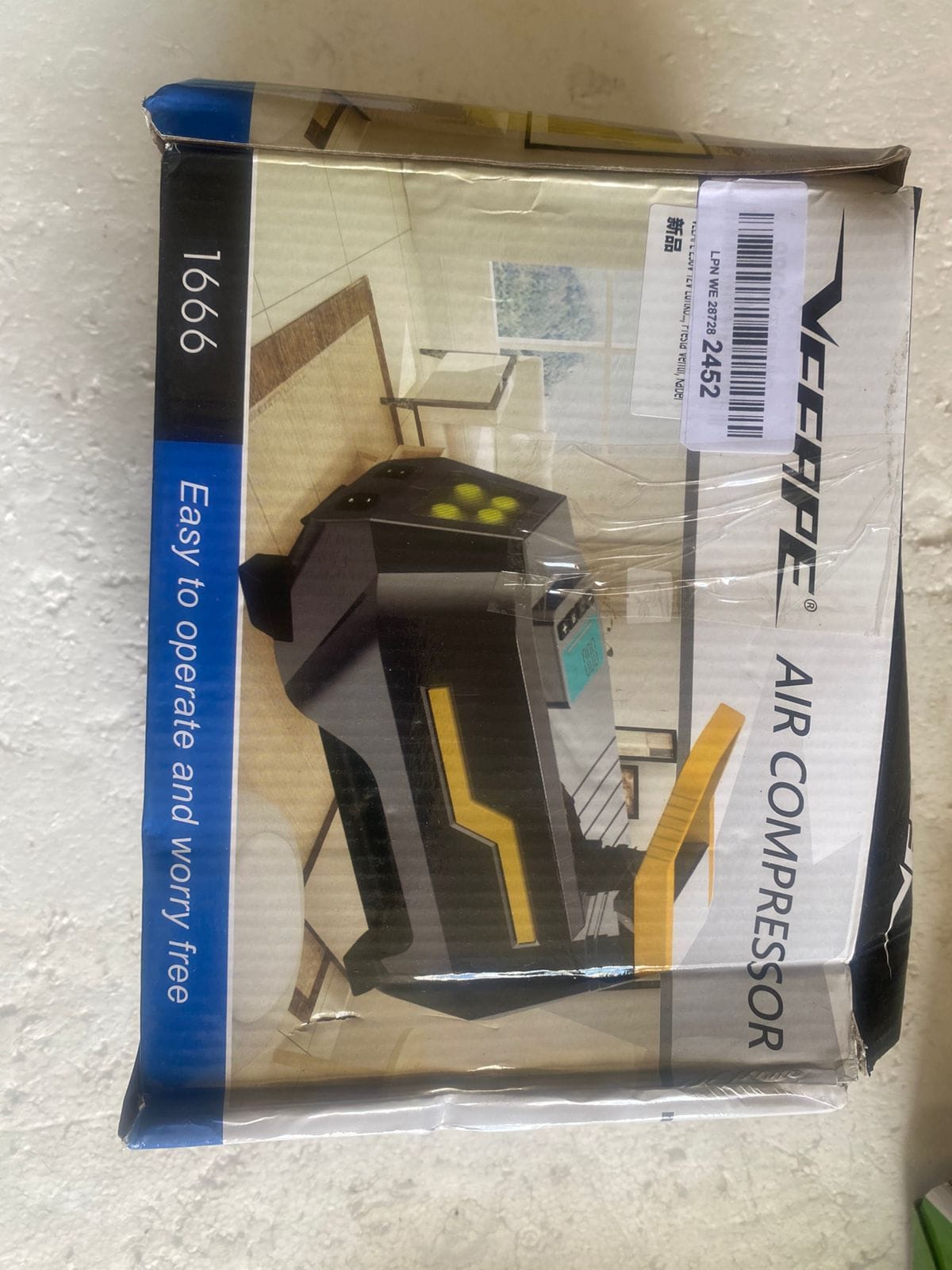 VEEAPE Air Compressor, 220 V 12 V 150 PSI AC DC Dual Power Supply Car Tire Pump for Bicycle Motorcycle Ball with LED Light Adapter Kit Nozzle Presta Valve Cables - Image 2