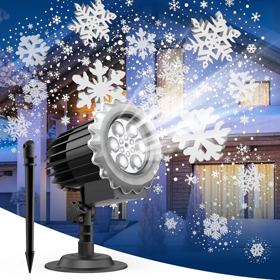 Projector Lights for Decoration - Adjustable IP65 Waterproof LED Projector with Santa and Snowman for Indoor and Outdoor Party - Image 8