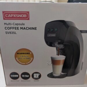 CAPXSNOB Multicapsule 4-in-1 Coffee Machine – Black | Fast, Versatile, Compact