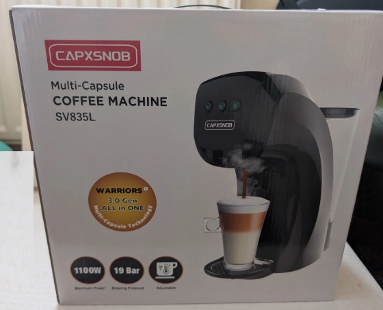 CAPXSNOB Multicapsule 4-in-1 Coffee Machine – Black | Fast, Versatile, Compact