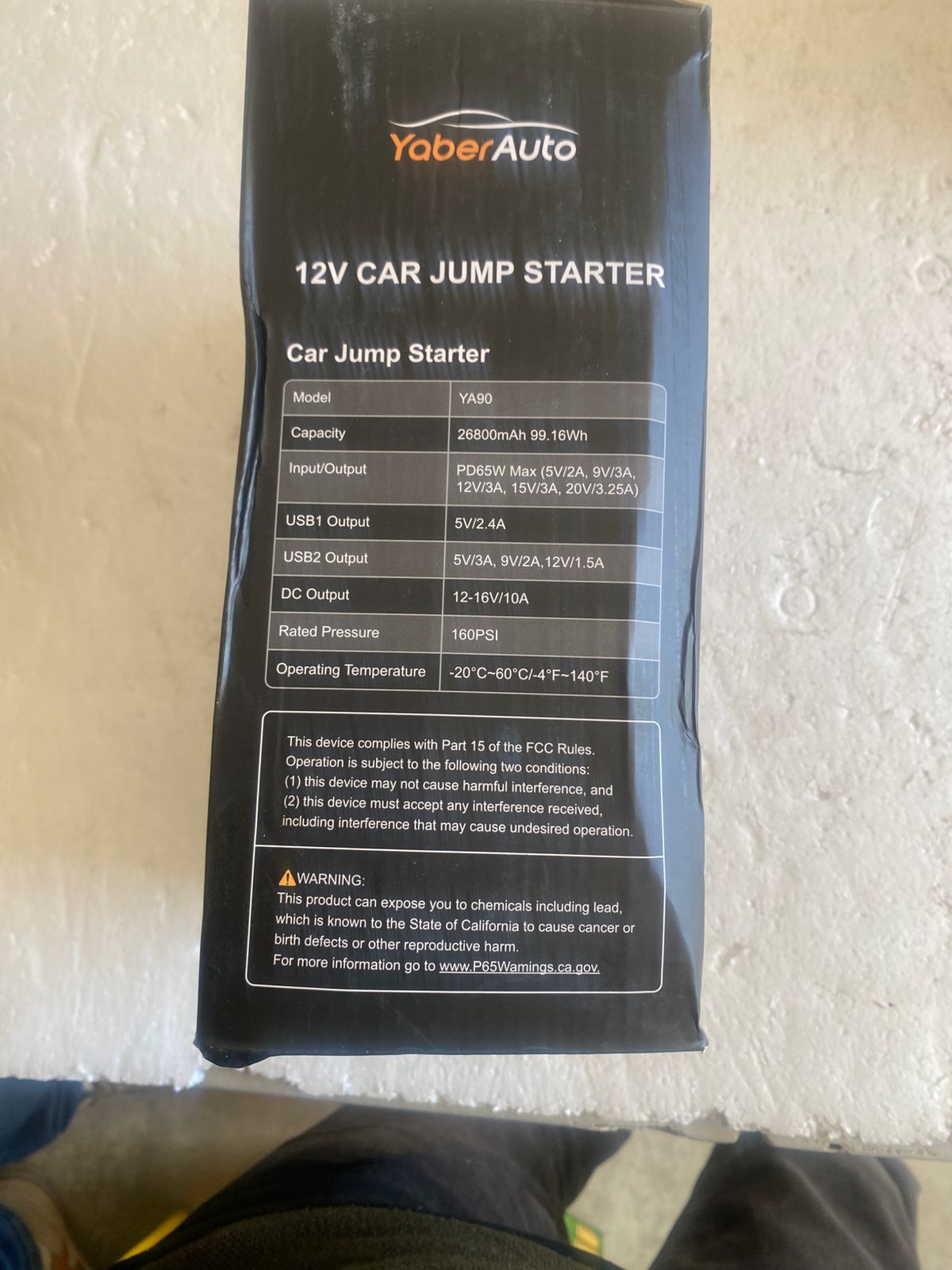 YaberAuto 12-in-1 Jump Starter with Air Compressor 8000A 160PSI 65W - Image 10