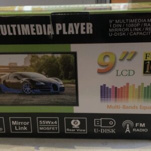 Car Multimedia Player And Backup Camera 9 In. HD LCD Bluetooth