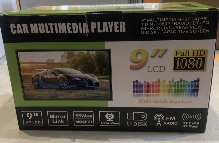 Car Multimedia Player And Backup Camera 9 In. HD LCD Bluetooth
