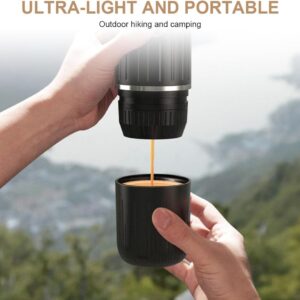 Electric Coffee Maker Compatible with NS Pods and Ground Coffee 19 Bar 100W Wireless Heating Travel Espresso Coffee Maker Machine for Travel/Camping/Office/Home