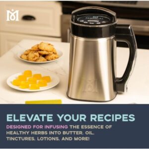Electric Butter MB2E Machine – Easy Automated Infuser for Oils, Butters, Tinctures & More – Hands-Free Kitchen Botanical Extractor