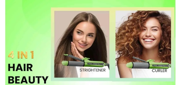 VGR V-569 ABS Green 4 in 1 Professional Hair Styler