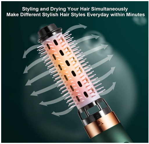 3 in 1 Ionic Hair Dryer Brush Hot Air Brush 3 Modes Hair Straightener Comb Curler Hairdryer Brush for Hair (Color :MULTICOLOUR) - Image 7