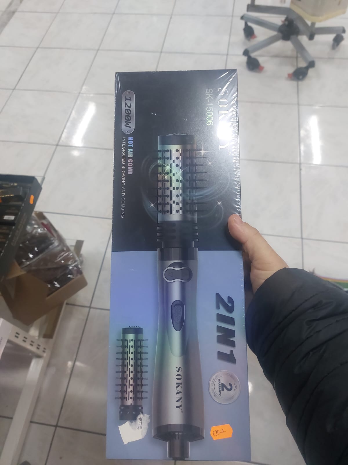 Sokany Electric Air Brush for Straightening and Curling