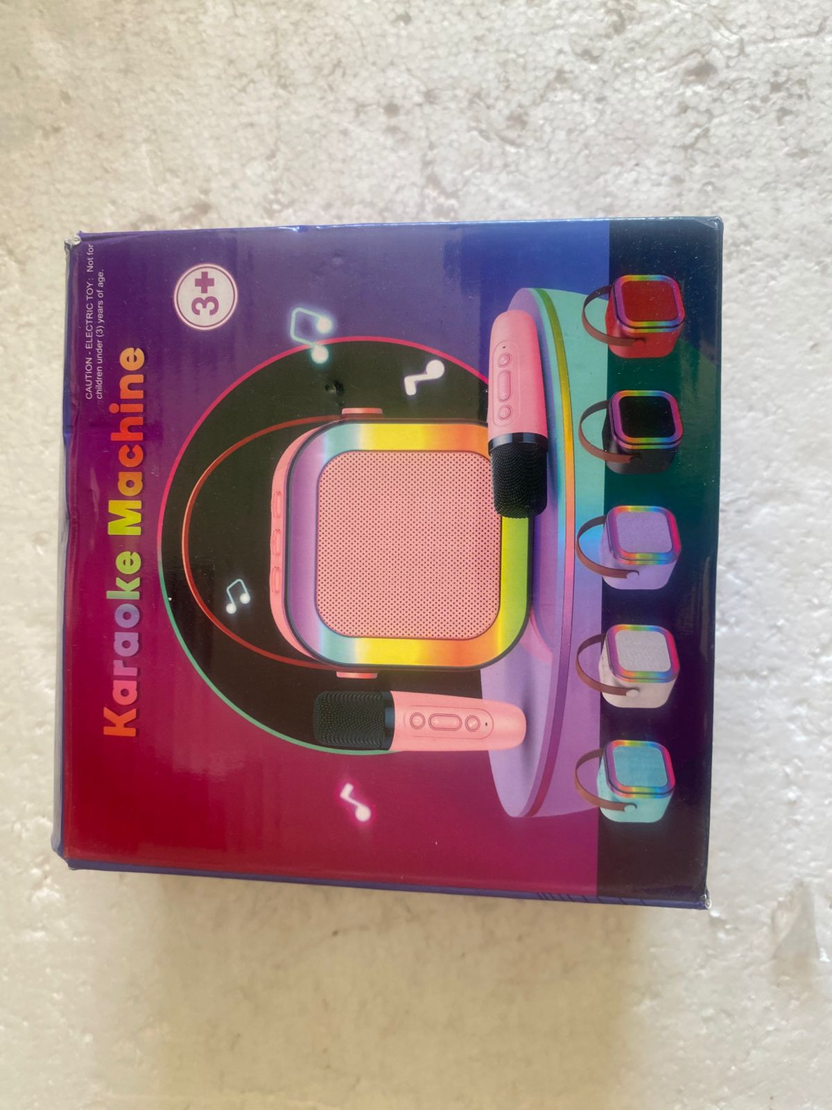 Karaoke Machine for Kids, Portable Bluetooth Speaker with 2 Wireless Microphones, 1 Disco Ball Strobe Lamp 7 Modes Stage Light for Home Room Dance Parties Birthday - Image 2