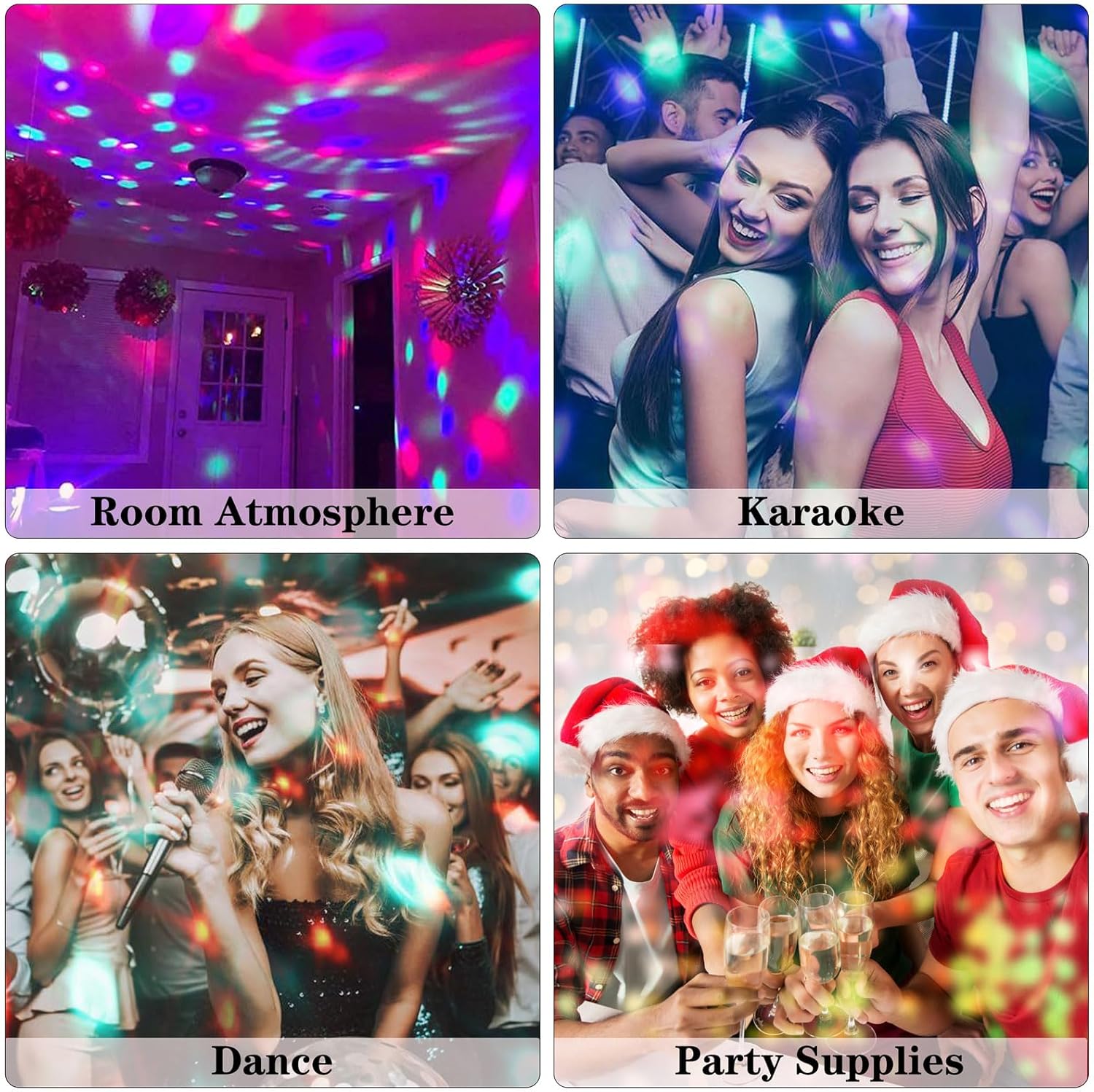 Karaoke Machine for Kids, Portable Bluetooth Speaker with 2 Wireless Microphones, 1 Disco Ball Strobe Lamp 7 Modes Stage Light for Home Room Dance Parties Birthday - Image 7