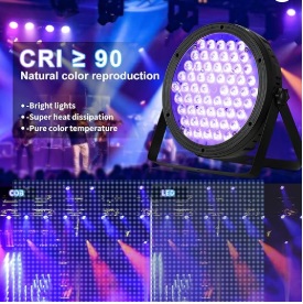4 Pack RGB 36 LED Stage Lights with Remote Control, 72W LED Par Can Light Console 7CH Control, 7 Modes Disco Lights for Parties Wedding Club Party Concert Bars Show - Image 4