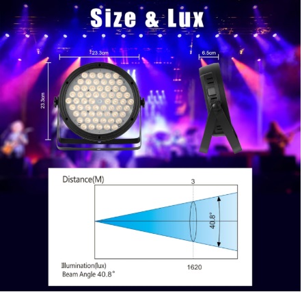 4 Pack RGB 36 LED Stage Lights with Remote Control, 72W LED Par Can Light Console 7CH Control, 7 Modes Disco Lights for Parties Wedding Club Party Concert Bars Show - Image 5