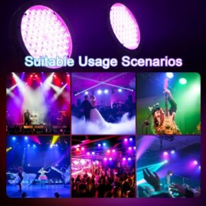 4 Pack RGB 36 LED Stage Lights with Remote Control, 72W LED Par Can Light Console 7CH Control, 7 Modes Disco Lights for Parties Wedding Club Party Concert Bars Show