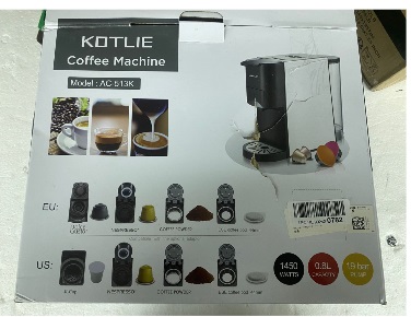 Single Cup Brew - Espresso Machine KOTLIE AC-513K 4-in-1 Capsule Coffee Maker for Nespresso Original/Dolce Gusto/Mixed Coffee/ESE Pads (44mm, 19 bar, 1450 W, 800 ml - Image 2