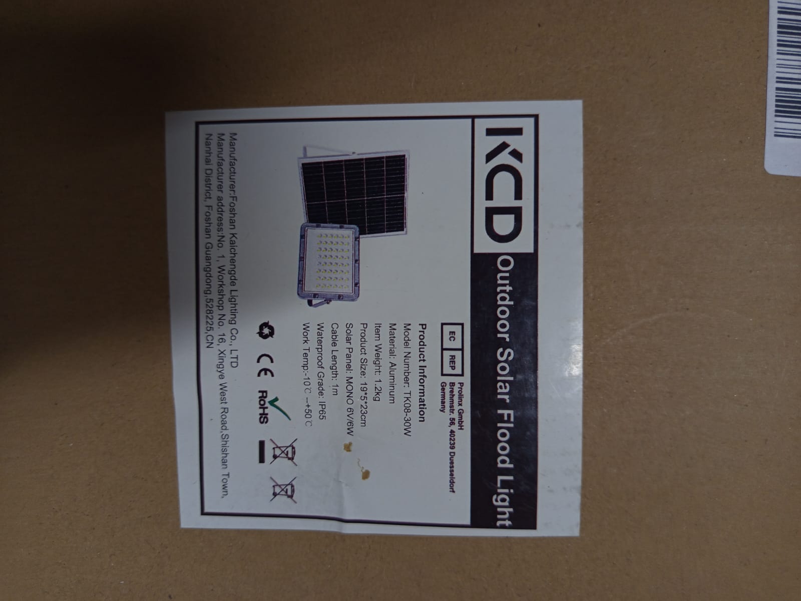 SOLAR LED FLOOD LIGHT 30W - Image 3